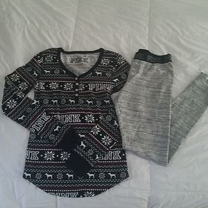 PINK Victoria Secret thermal pJ's NWT